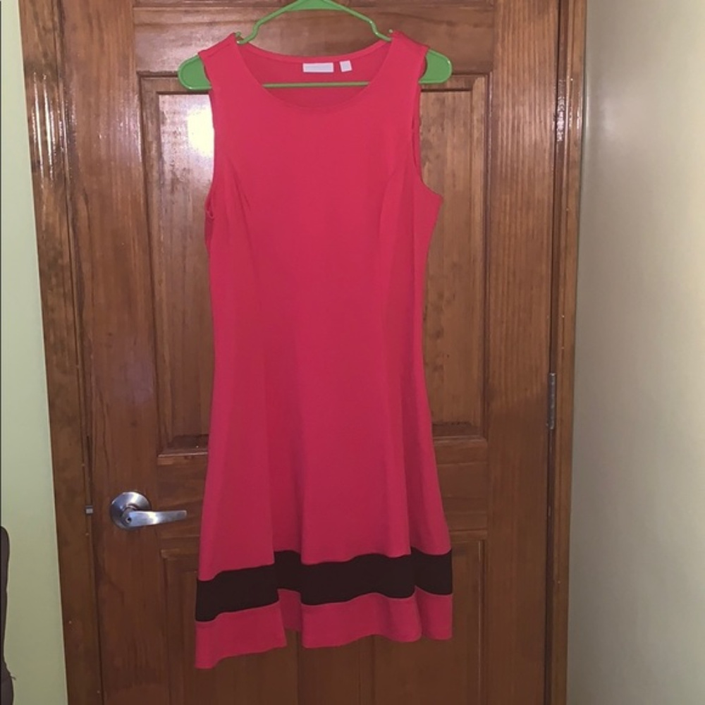 Colorblock Fit and Flare Cotton Dress